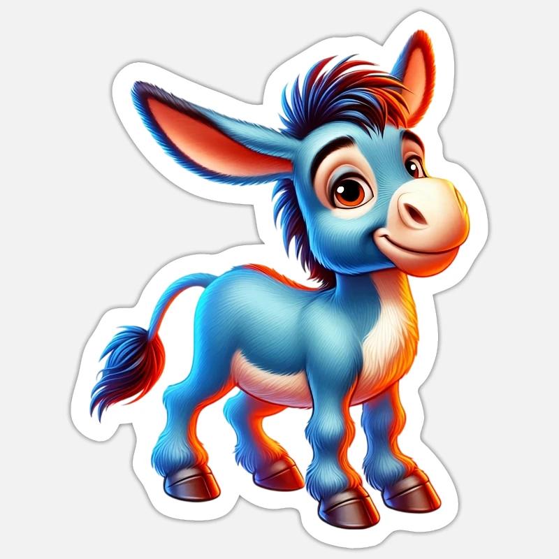 Mule âne Sticker taille S (10 x 10 cm)