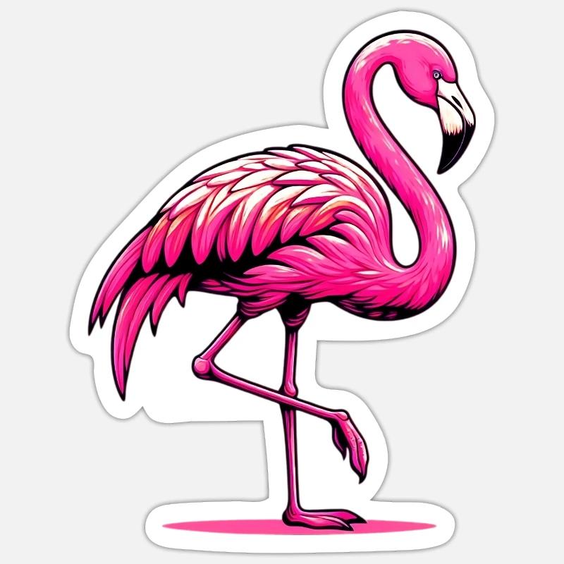 Flamingo Sticker Größe S (10 x 10 cm)