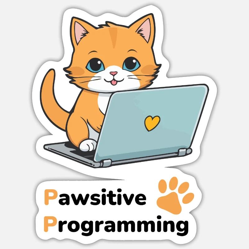Programmation Pawsitive Sticker taille S (10 x 10 cm)