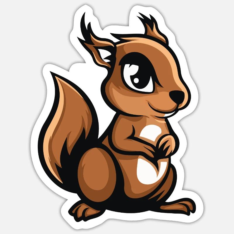 squirrel Sticker size S (10 x 10 cm)