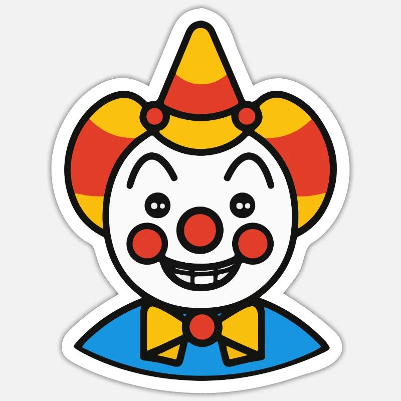 Halloween Clown Comic - Sticker size S (10 x 10 cm) - white matte