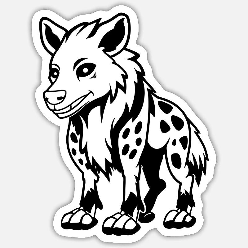 kojote comic Sticker Größe S (10 x 10 cm)