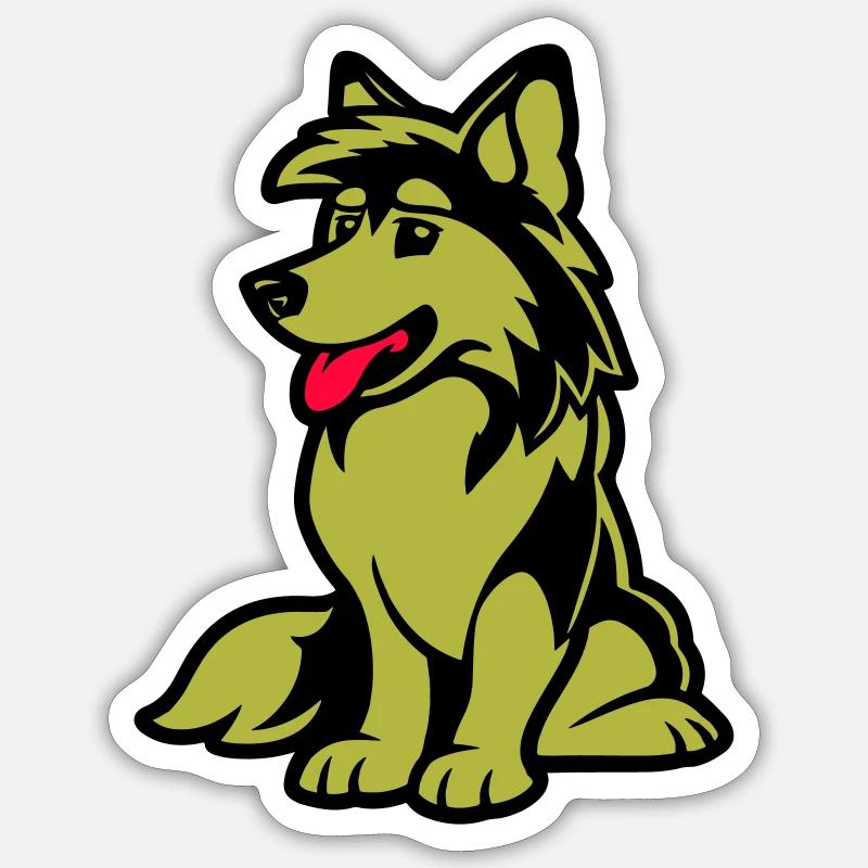 Dog Comic Dog - Sticker size S (10 x 10 cm) - white matte