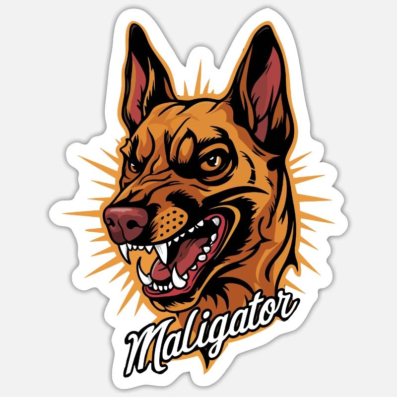 Maligator - Sticker size S (10 x 10 cm) - white matte