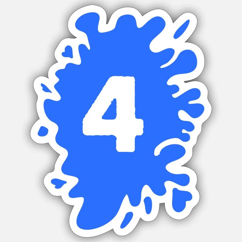 Klecks 4 - Sticker Größe S (10 x 10 cm) - Mattweiß
