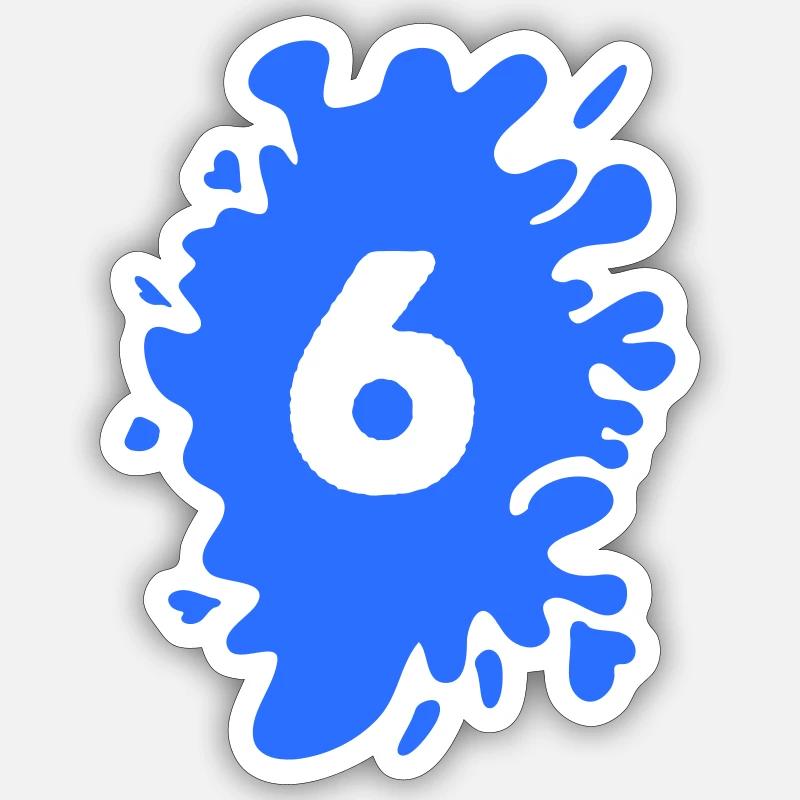 Blobs 6 - Sticker size S (10 x 10 cm) - white matte