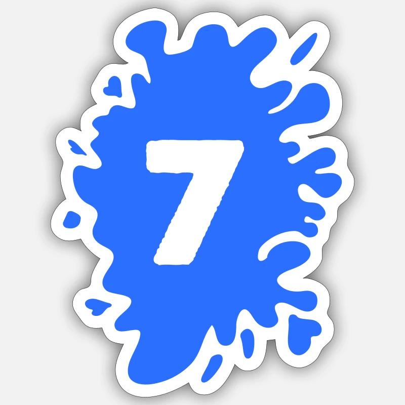 klecks 7 - Sticker Größe S (10 x 10 cm) - Mattweiß