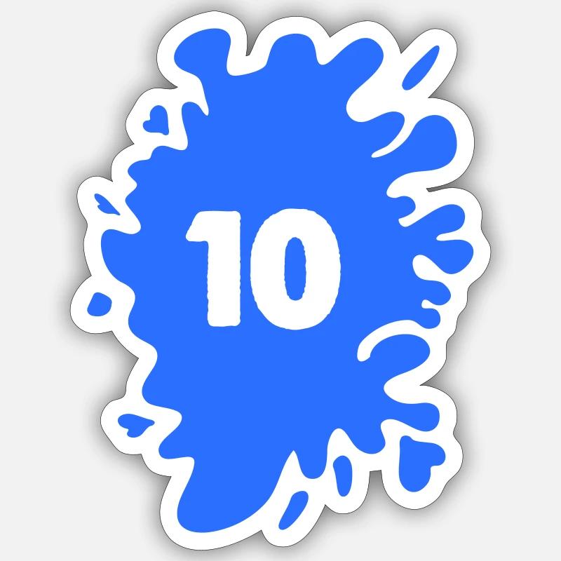 blob 10 - Sticker size S (10 x 10 cm) - white matte
