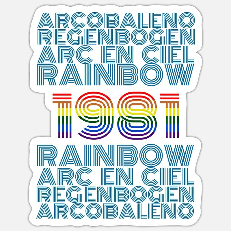 1981 - Sticker size S (10 x 10 cm) - white matte