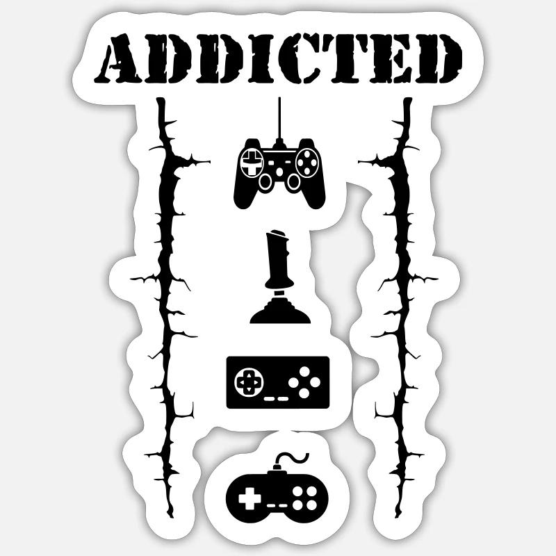 Addicted Sticker size S (10 x 10 cm)