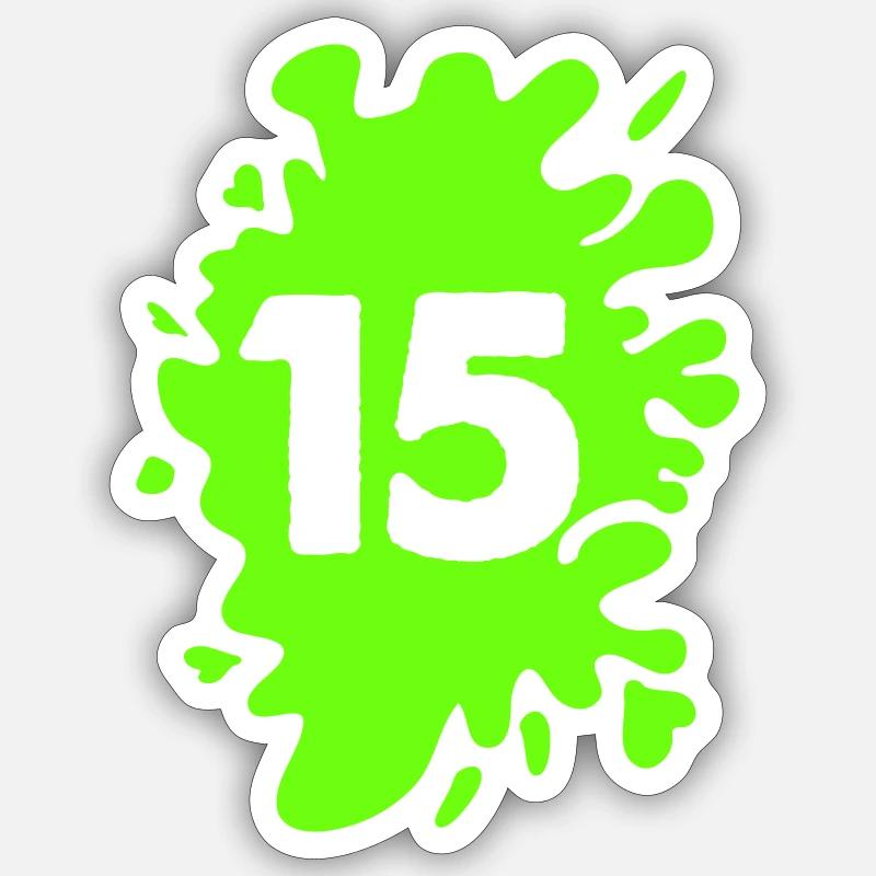 klecks 15 Sticker Größe S (10 x 10 cm)