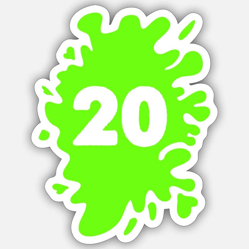 Blobs 20 - Sticker taille S (10 x 10 cm) - blanc mat