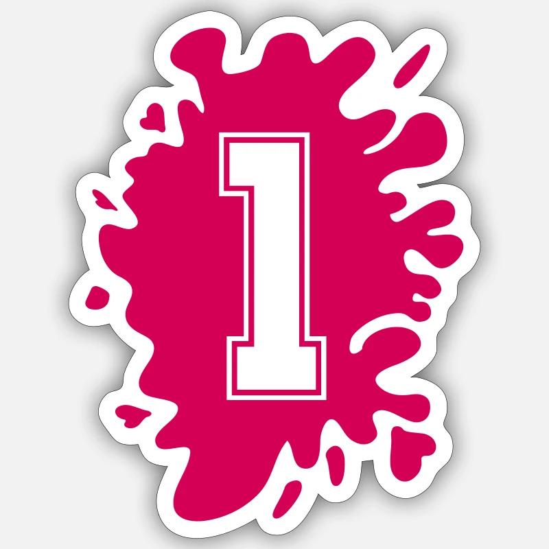 klecks 1 - Sticker Größe S (10 x 10 cm) - Mattweiß