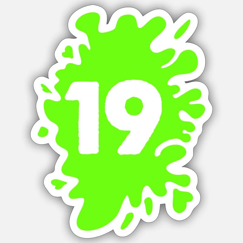 klecks 19 - Sticker Größe S (10 x 10 cm) - Mattweiß