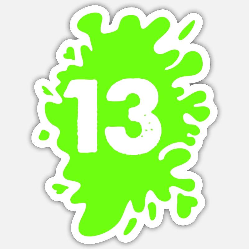 Klecks 13 - Sticker Größe S (10 x 10 cm) - Mattweiß