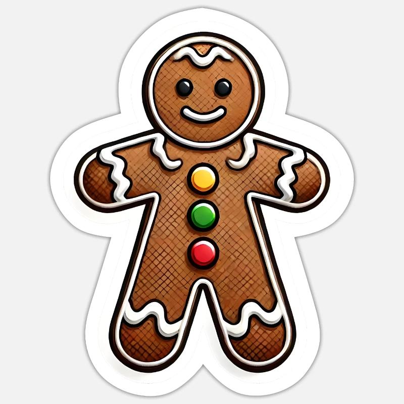 Lebkuchenmann Sticker Größe S (10 x 10 cm)
