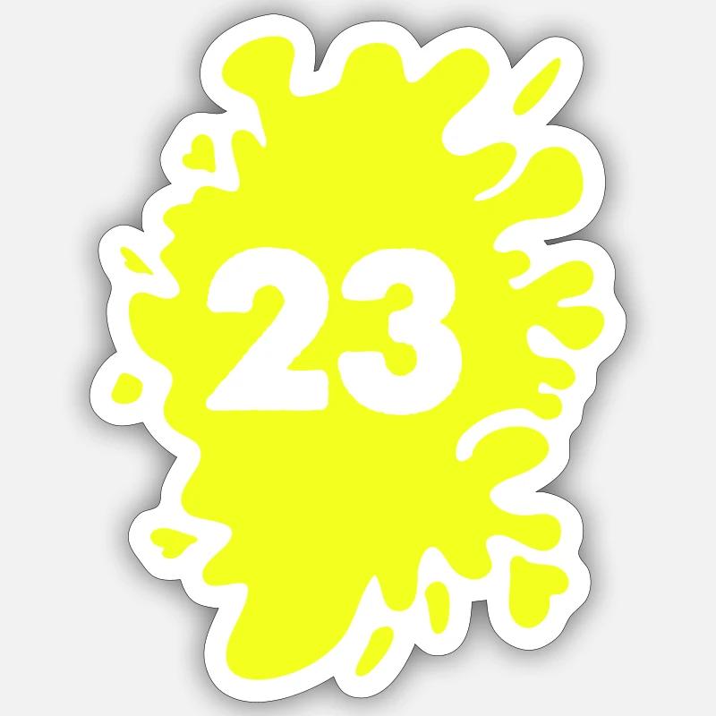 klecks 23 - Sticker Größe S (10 x 10 cm) - Mattweiß