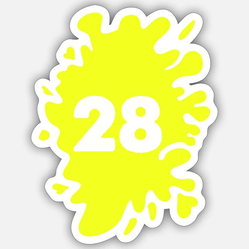 Blobs 28 - Sticker size S (10 x 10 cm) - white matte