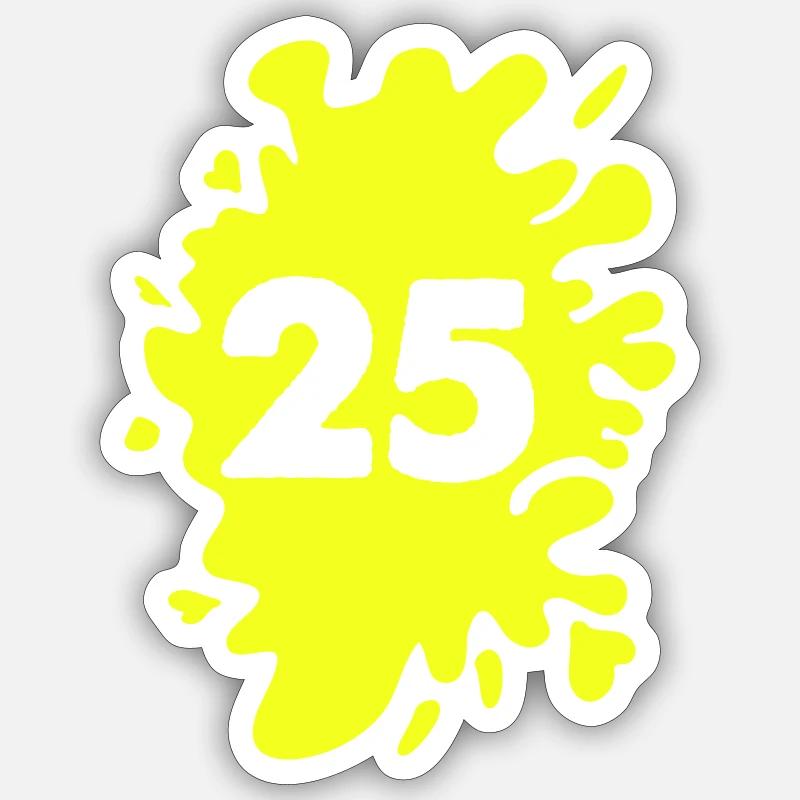 Klecks 25 - Sticker Größe S (10 x 10 cm) - Mattweiß