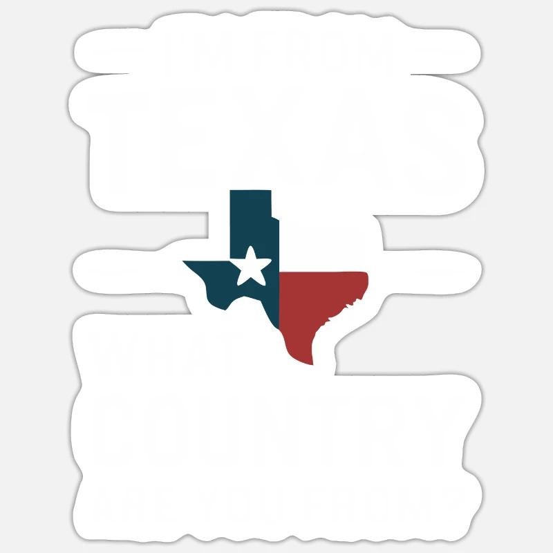 Texas State Texans Texas - Sticker size S (10 x 10 cm) - white matte