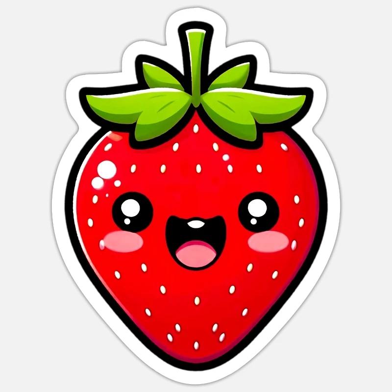 Erdbeeren Erdbeeren Sticker Größe S (10 x 10 cm)