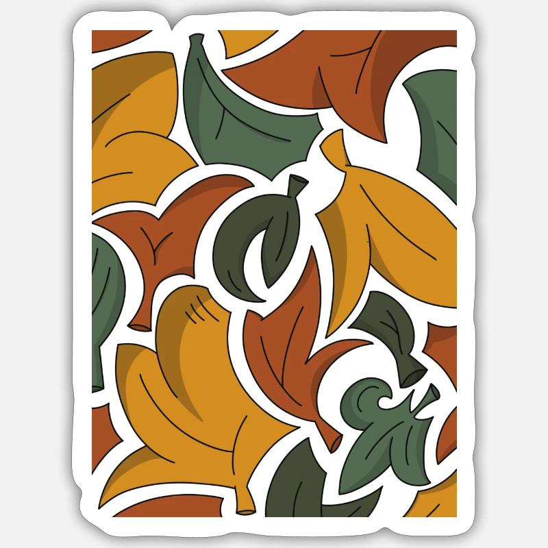 Automne douillet - Sticker taille S (10 x 10 cm) - blanc mat