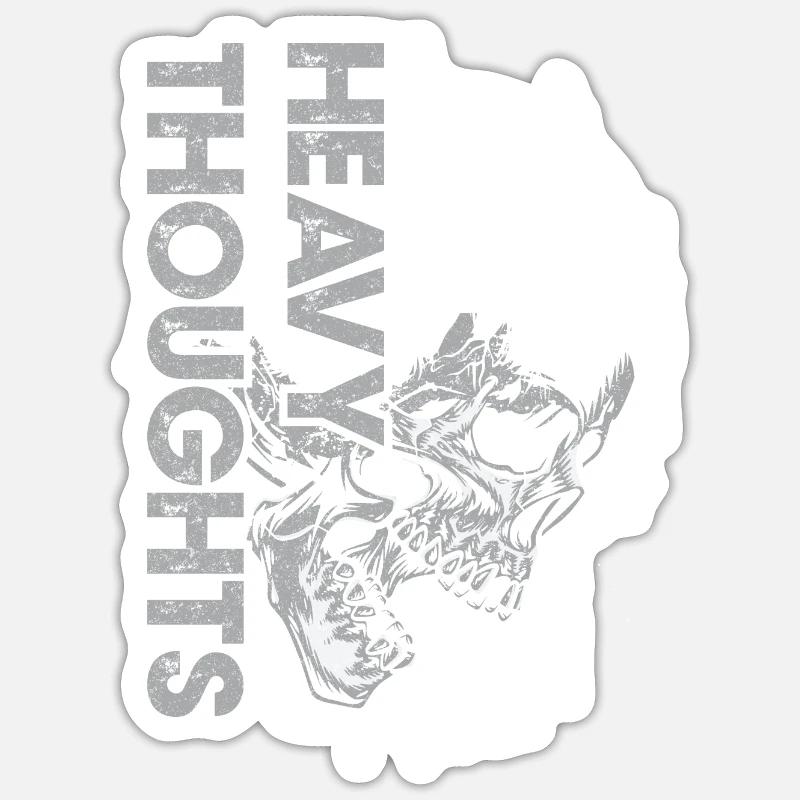 Totenkopf Vinyl Pulse Grafik - Sticker Größe S (10 x 10 cm) - Mattweiß