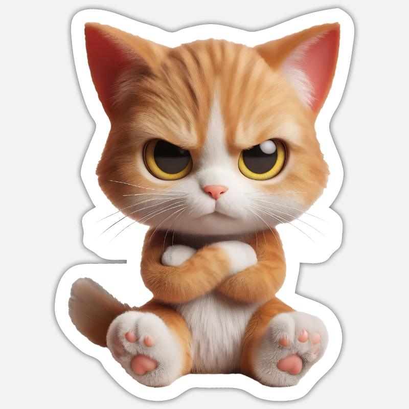 Chat sinistre 2 Sticker taille S (10 x 10 cm)