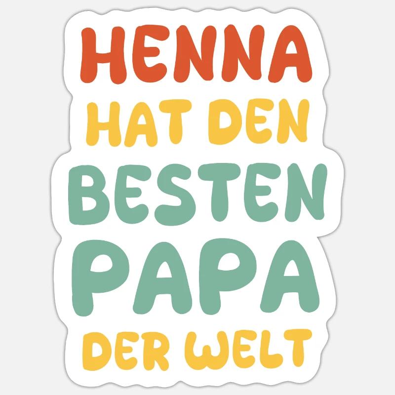 Bébé henné - Sticker taille S (10 x 10 cm) - blanc mat