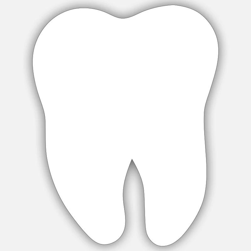 Tooth Sunglasses - Sticker size S (10 x 10 cm) - white matte