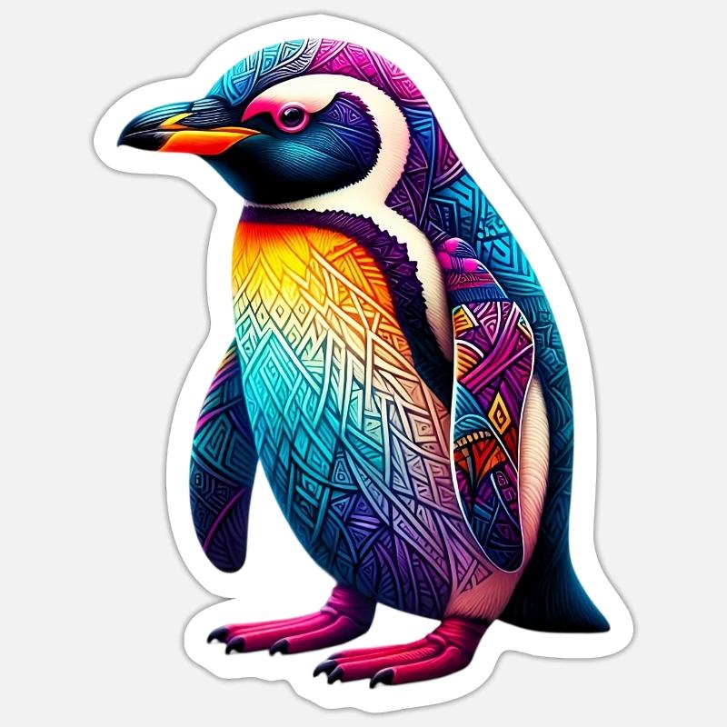 Pinguin - Sticker Größe S (10 x 10 cm) - Mattweiß