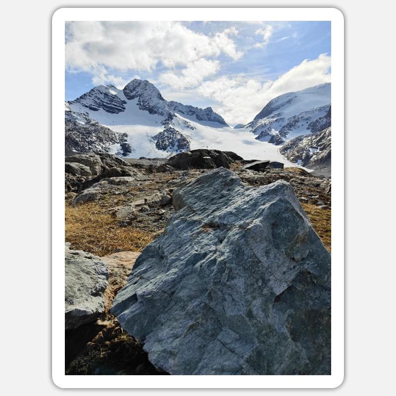Saint Solin d'Arves Glacier - Sticker size S (10 x 10 cm) - white matte