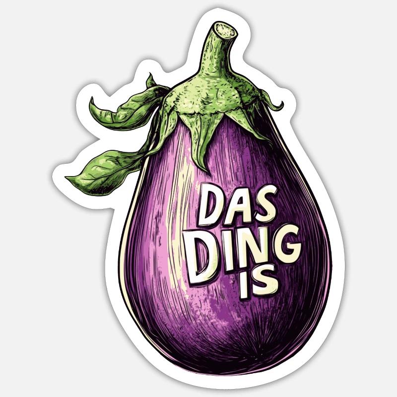 DAS DING IS... Sticker Größe S (10 x 10 cm)