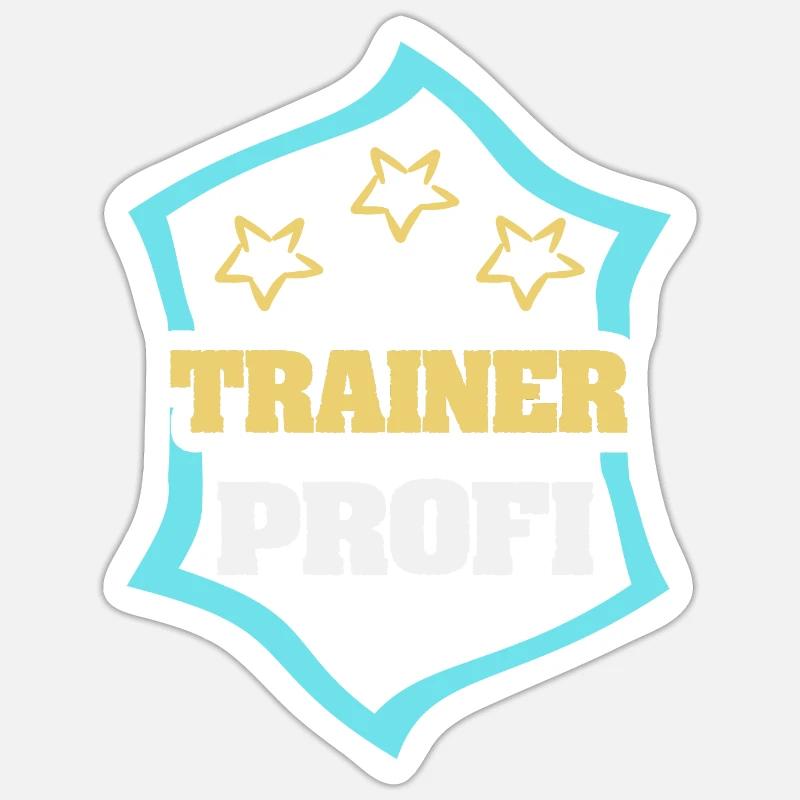 Trainer als Beruf Sticker Größe S (10 x 10 cm)