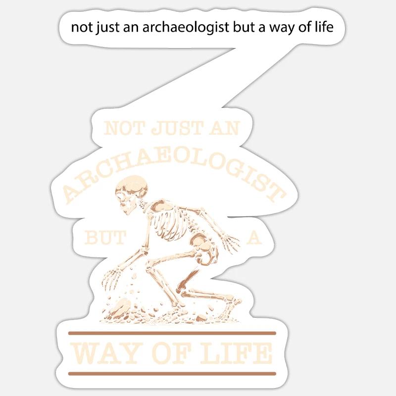 Archéologue Sticker taille S (10 x 10 cm)