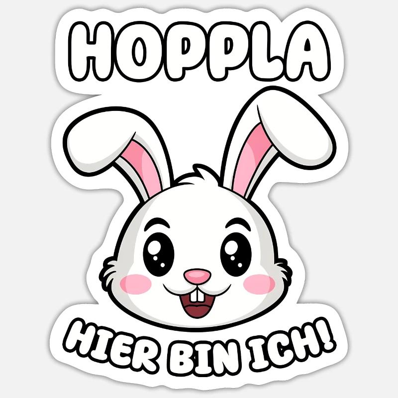 Oops, here I am! - Sticker size S (10 x 10 cm) - white matte