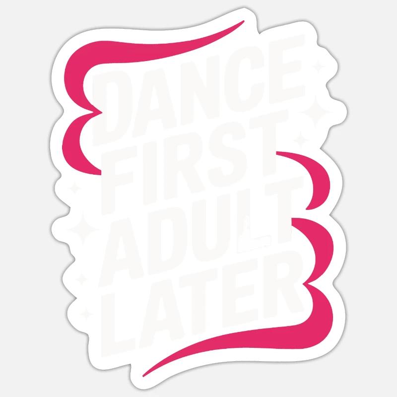 Dansant Danseurs Dansant - Sticker taille S (10 x 10 cm) - blanc mat
