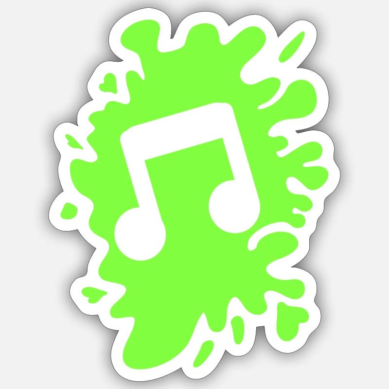 Musical note blobs Sticker size S (10 x 10 cm)