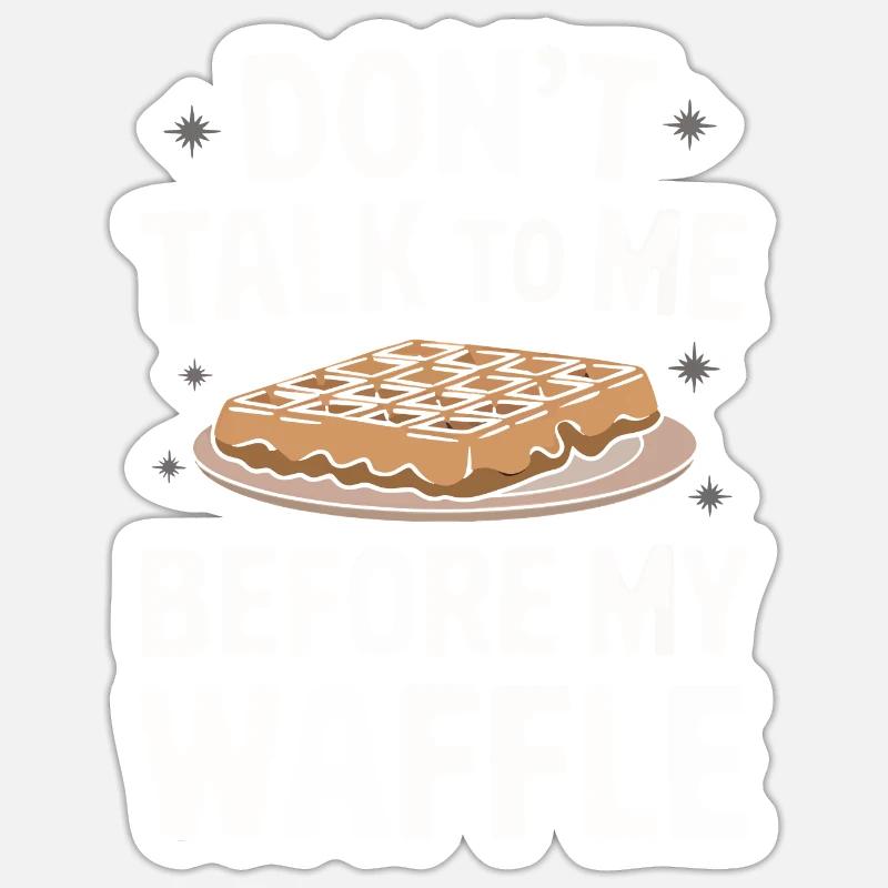 Waffles Breakfast Sweets Sticker size S (10 x 10 cm)