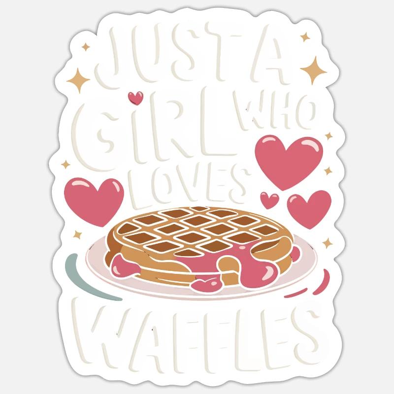 Waffles Breakfast Sweets Sticker size S (10 x 10 cm)