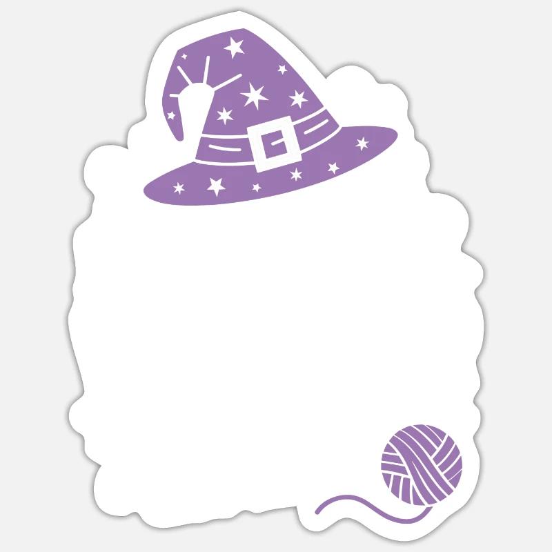Unleash creativity with wool - Sticker size S (10 x 10 cm) - white matte