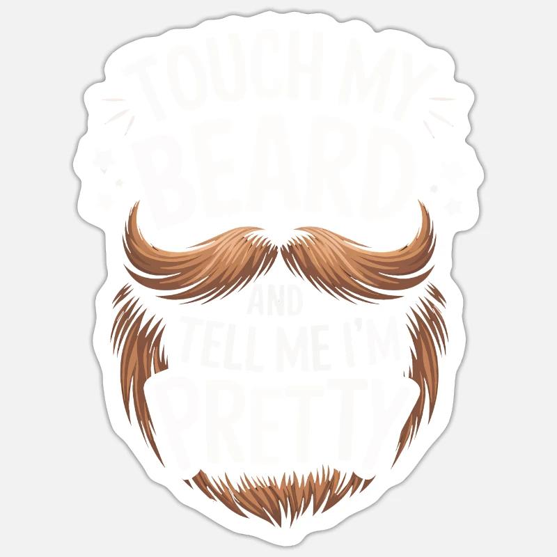 Bart Schnurrbart Bärtige Männer Sticker Größe S (10 x 10 cm)
