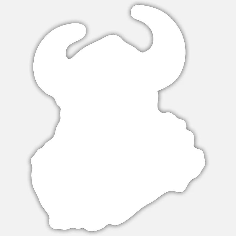 Wikinger Krieger Odin - Sticker Größe S (10 x 10 cm) - Mattweiß