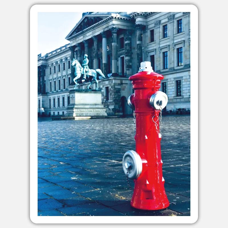 Hydrant - Sticker size S (10 x 10 cm) - white matte