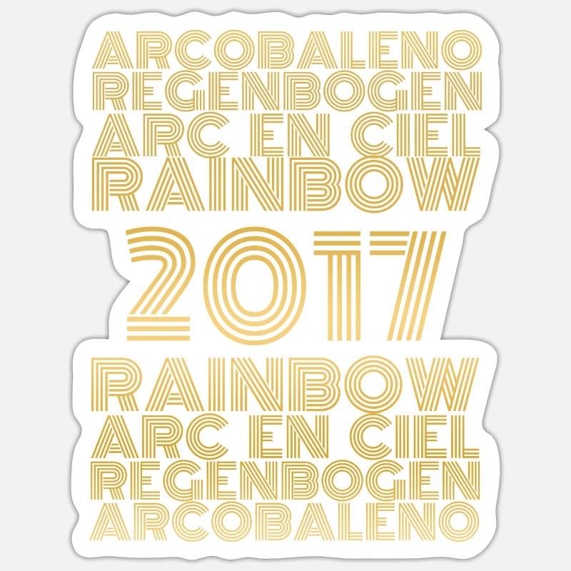 Rainbow 2017 - Sticker Größe S (10 x 10 cm) - Mattweiß