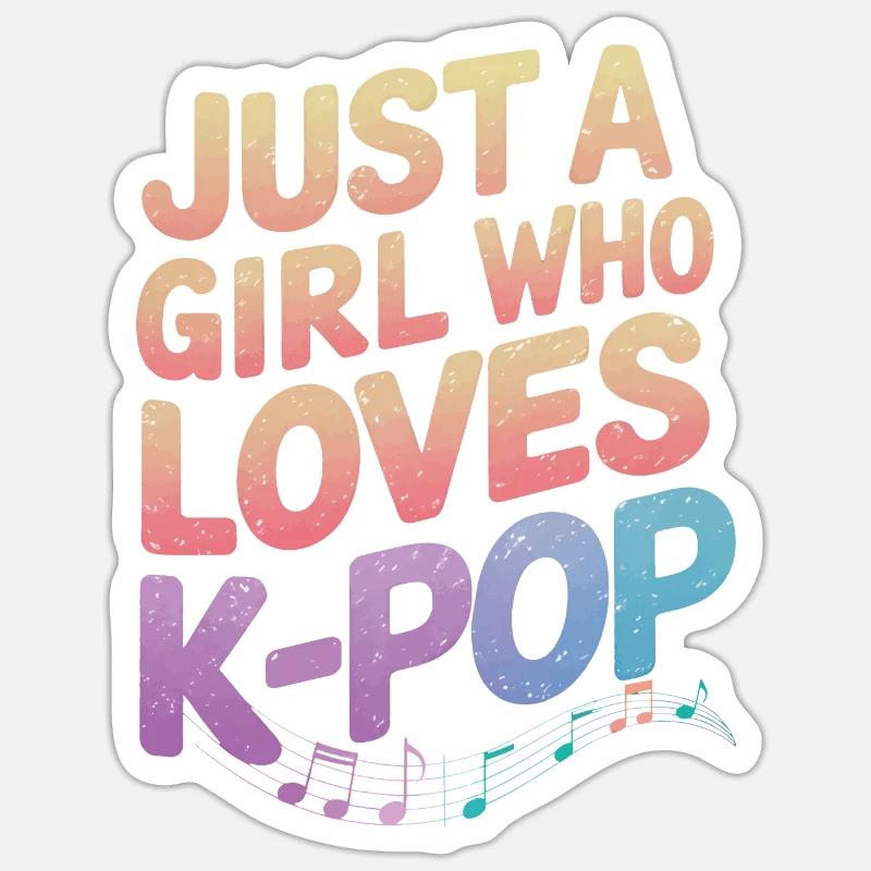 Musique K-Pop Pop Coréenne Sticker taille S (10 x 10 cm)