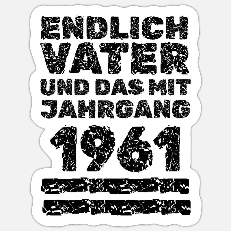 1961 - Sticker taille S (10 x 10 cm) - blanc mat