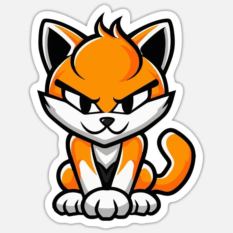 Cat Comic - Sticker size S (10 x 10 cm) - white matte