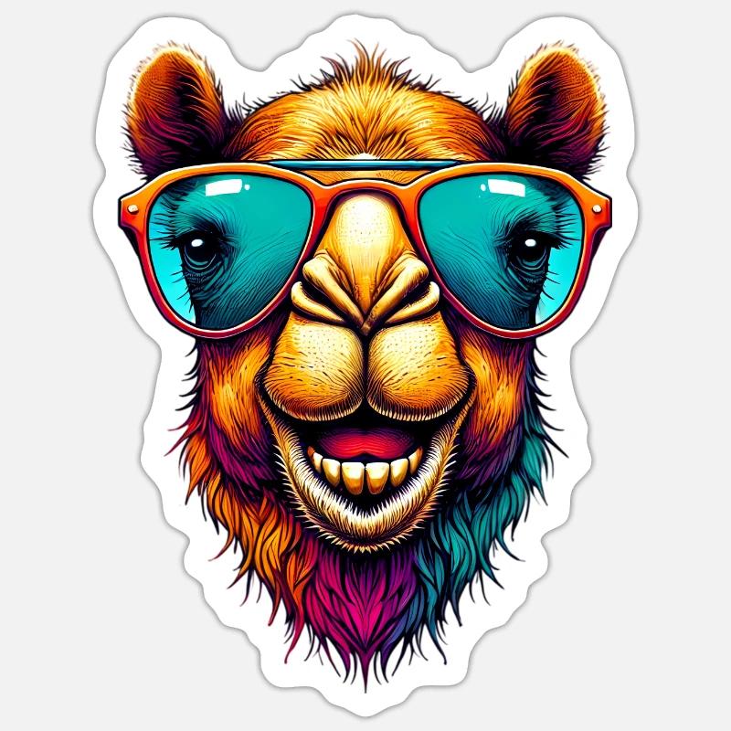 Camel - Sticker size S (10 x 10 cm) - white matte
