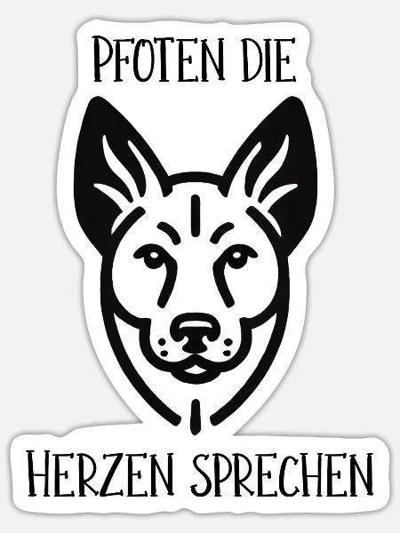 Hund Spruch Geschenk Geburtstag - Sticker Größe S (10 x 10 cm) - Mattweiß